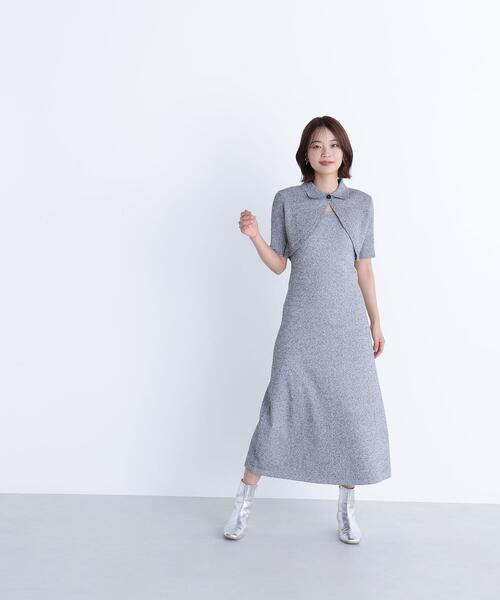 NATURAL BEAUTY BASIC(ナチュラルビューティーベーシック)の「◇ショートボレロセットニットワンピース(ワンピース・レディース・ブラック系その他/ブラウン系その他・MEDIUM/P/S)」の6枚目の写真