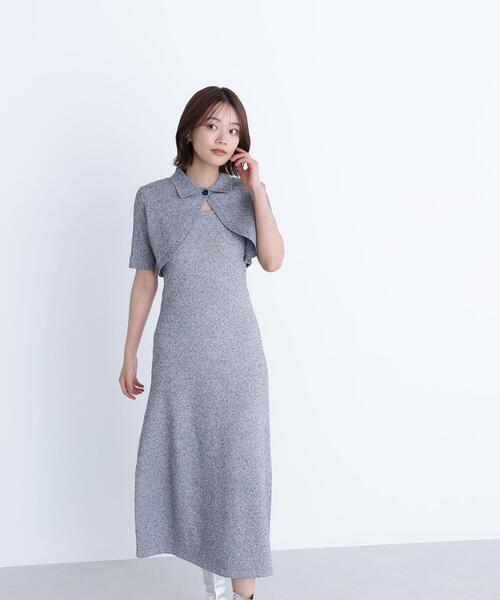 NATURAL BEAUTY BASIC(ナチュラルビューティーベーシック)の「◇ショートボレロセットニットワンピース(ワンピース・レディース・ブラック系その他/ブラウン系その他・MEDIUM/P/S)」の8枚目の写真