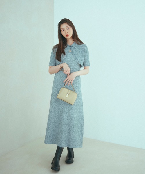 ◇ショートボレロセットニットワンピース（ワンピース