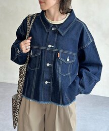 Chiii様⭐︎専用　DouDou デニムジャケット フリンジ裾 Chiii様⭐︎専用 DouDou デニムジャケット フリンジ裾 - メルカリ