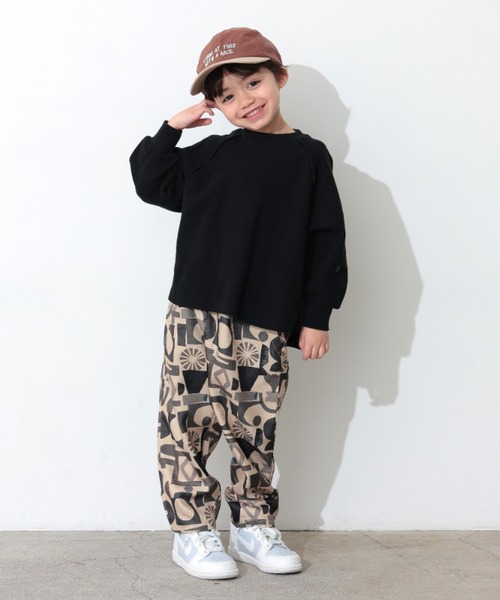 Ocean&Ground（オーシャン&グラウンド）の「ｿｳｶﾞﾗﾌﾟﾘﾝﾄﾀｯｸﾜｲﾄﾞﾊﾟﾝﾂ（その他パンツ・キッズ・ベージュ/ブラック・140/130/120/110/100/90）」の12枚目の写真