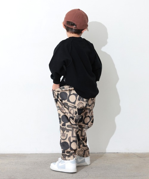 Ocean&Ground（オーシャン&グラウンド）の「ｿｳｶﾞﾗﾌﾟﾘﾝﾄﾀｯｸﾜｲﾄﾞﾊﾟﾝﾂ（その他パンツ・キッズ・ベージュ/ブラック・140/130/120/110/100/90）」の14枚目の写真