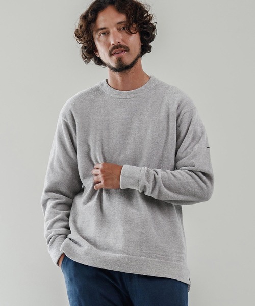 CALL&RESPONSE（コールアンドレスポンス）の「mn3142-シャギー-クルーニット-サイセンタク（ニット/セーター・メンズ・グレー/ブラック/ネイビー・1/2/4/5）」の3枚目の写真