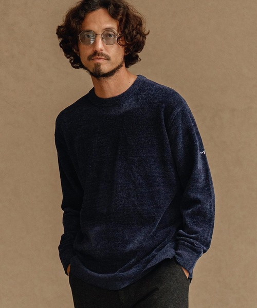 CALL&RESPONSE（コールアンドレスポンス）の「mn3142-シャギー-クルーニット-サイセンタク（ニット/セーター・メンズ・グレー/ブラック/ネイビー・1/2/4/5）」の4枚目の写真