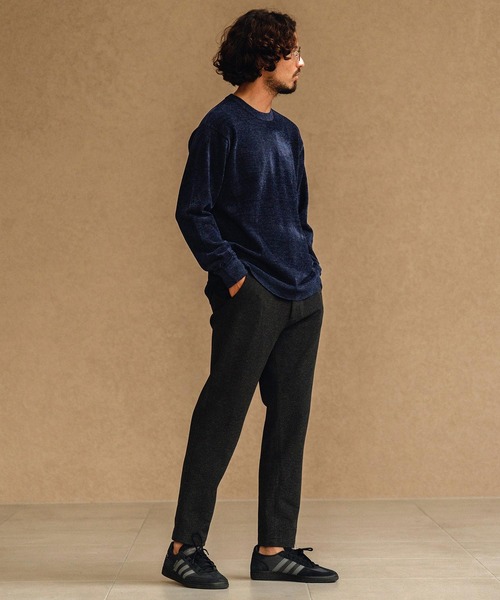 CALL&RESPONSE（コールアンドレスポンス）の「mn3142-シャギー-クルーニット-サイセンタク（ニット/セーター・メンズ・グレー/ブラック/ネイビー・1/2/4/5）」の8枚目の写真