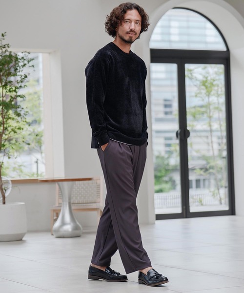 CALL&RESPONSE（コールアンドレスポンス）の「mn3142-シャギー-クルーニット-サイセンタク（ニット/セーター・メンズ・グレー/ブラック/ネイビー・1/2/4/5）」の11枚目の写真