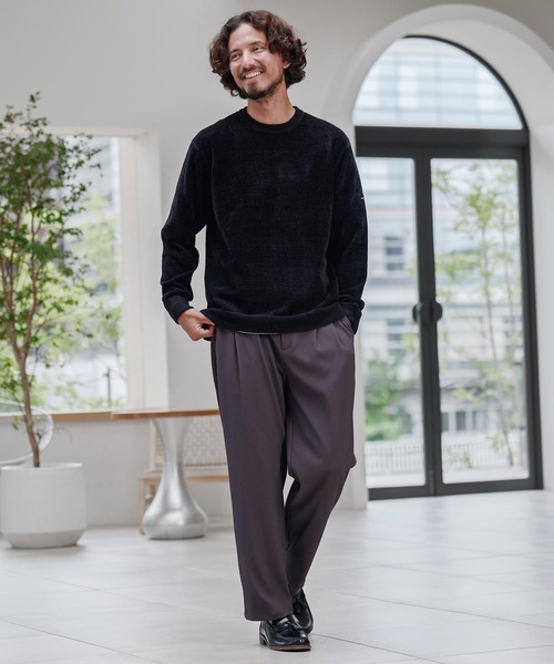 CALL&RESPONSE（コールアンドレスポンス）の「mn3142-シャギー-クルーニット-サイセンタク（ニット/セーター・メンズ・グレー/ブラック/ネイビー・1/2/4/5）」の12枚目の写真