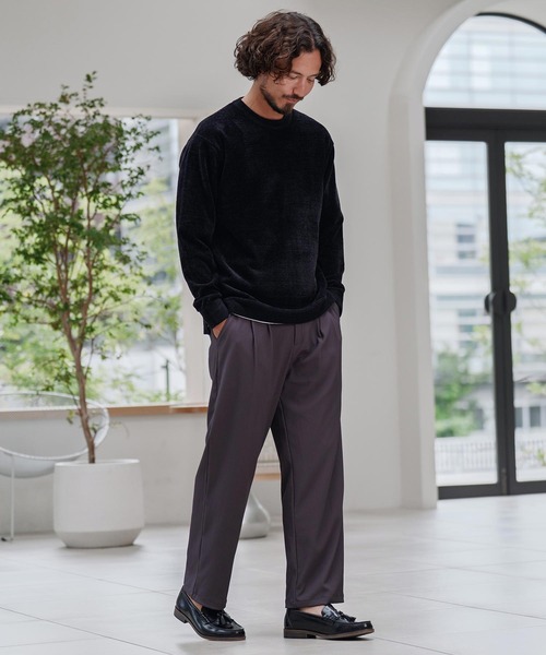 CALL&RESPONSE（コールアンドレスポンス）の「mn3142-シャギー-クルーニット-サイセンタク（ニット/セーター・メンズ・グレー/ブラック/ネイビー・1/2/4/5）」の13枚目の写真