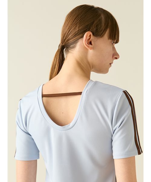 FURFUR（ファーファー）の「リボンロゴラインカットワンピース（ワンピース・レディース・ネイビー/レッド/ライトブルー・F）」の12枚目の写真