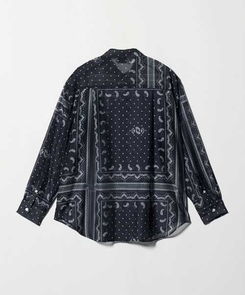 ユナイテッドアローズ　オーガンジー プリントシャツ　38 UNITED ARROWS ブラウス シャツ オーガンジー プリントシャツ