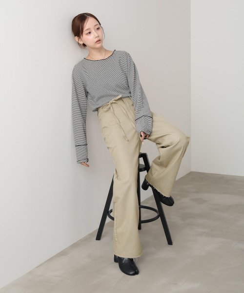 Bab（バブ）の「【セットアップ対応可】【サイズ展開あり】ドットダメージパンツ（その他パンツ・レディース・ベージュ/インディゴブルー/ブラック・S/M/L）」の5枚目の写真