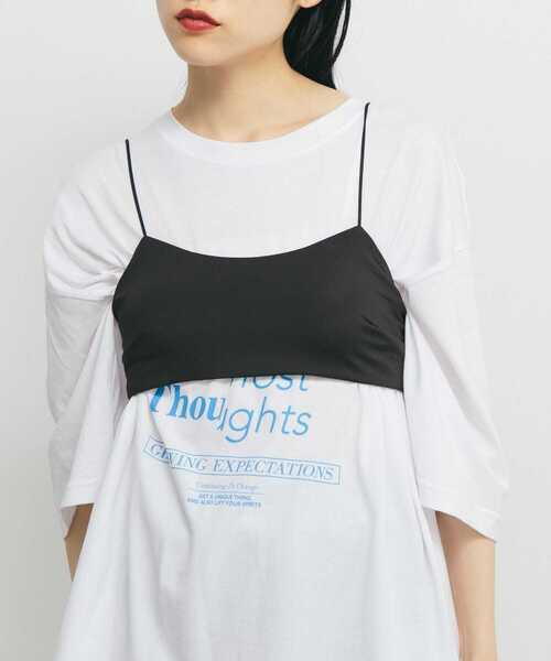 KBF（ケイビーエフ）の「シャーリングブラトップ（ブラジャー・レディース・アイボリー/ブラック・ONE）」の2枚目の写真