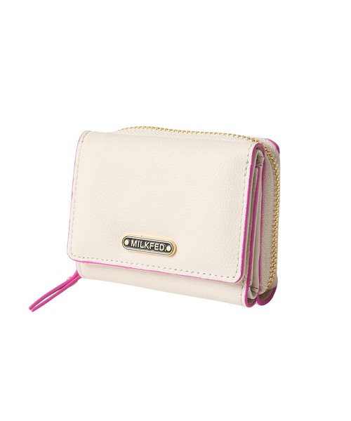 MILKFED.（ミルクフェド）の「LOGO TRIFOLD LEATHER WALLET（財布・レディース・ブラウン/ブラック/オフホワイト・ONE SIZE）」の2枚目の写真