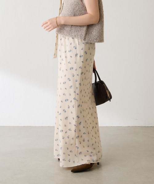 COLLAGE GALLARDAGALANTE（コラージュガリャルダガランテ）の「小花柄マーメイドスカート（スカート・レディース・ブラウン/アイボリー・FREE）」の19枚目の写真