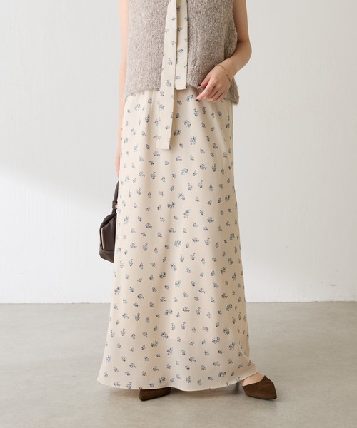COLLAGE GALLARDAGALANTE（コラージュガリャルダガランテ）の「小花柄マーメイドスカート（スカート・レディース・ブラウン/アイボリー・FREE）」の18枚目の写真