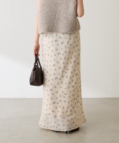 COLLAGE GALLARDAGALANTE（コラージュガリャルダガランテ）の「小花柄マーメイドスカート（スカート・レディース・ブラウン/アイボリー・FREE）」の20枚目の写真