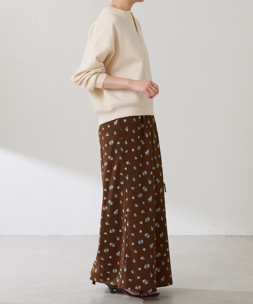 COLLAGE GALLARDAGALANTE（コラージュガリャルダガランテ）の「小花柄マーメイドスカート（スカート・レディース・ブラウン/アイボリー・FREE）」の8枚目の写真