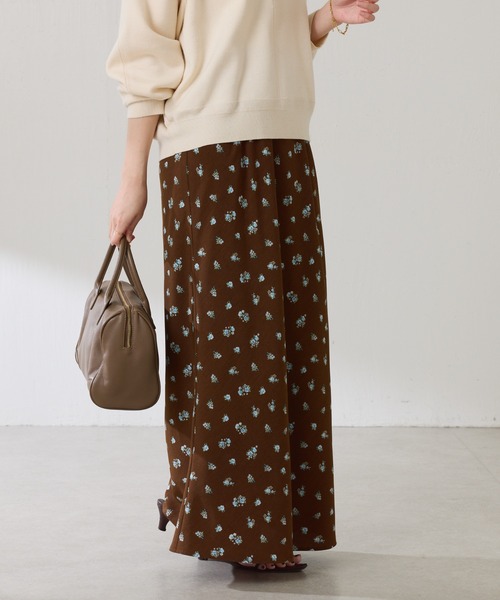 COLLAGE GALLARDAGALANTE（コラージュガリャルダガランテ）の「小花柄マーメイドスカート（スカート・レディース・ブラウン/アイボリー・FREE）」の5枚目の写真