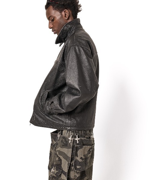 DANKE SCHON（ダンケシェーン）の「DankeSchon/ダンケシェーン/AGING COWHIDE LEATHER JACKET（ブルゾン・メンズ・ブラウン/ブラック・M/L）」の19枚目の写真