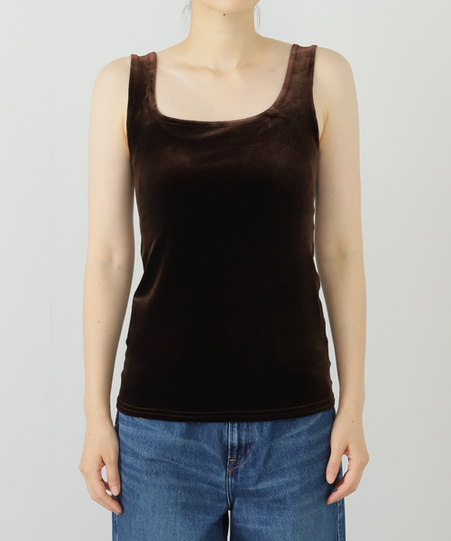 SIMONE WILD/シモーネ ワイルド】VELVET SINGLET：タンクトップ