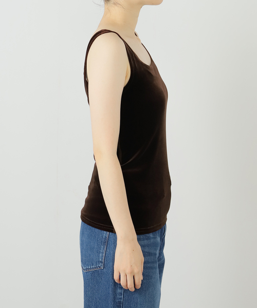 SIMONE WILD(シモーネワイルド)の「【SIMONE WILD/シモーネ ワイルド】VELVET SINGLET:タンクトップ(タンクトップ・レディース・ブラウン・MEDIUM)」の6枚目の写真