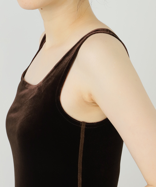 SIMONE WILD/シモーネ ワイルド】VELVET SINGLET：タンクトップ