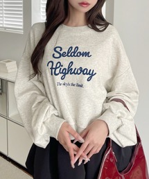 TREOVER（トレオーバー）の「【ショート丈でスタイルアップ効果】フロッキープリント　ショートプルオーバー（Tシャツ/カットソー）」