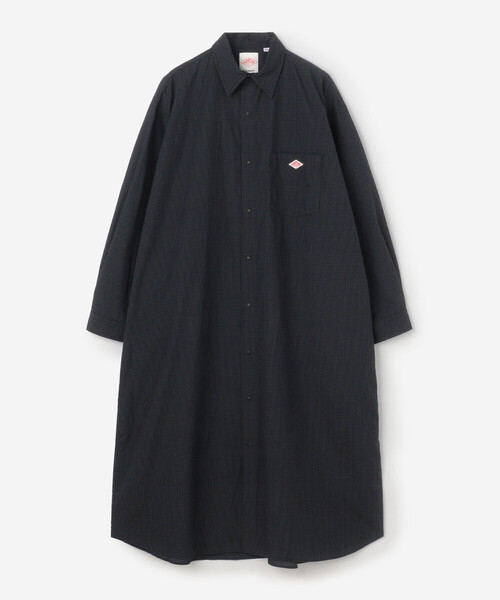 DANTON | プランサーボタン シャツワンピース PLAID WOMEN