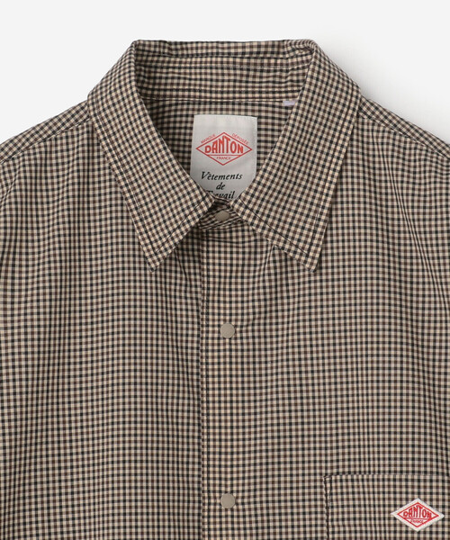 DANTON | プランサーボタン シャツワンピース PLAID WOMEN（シャツ