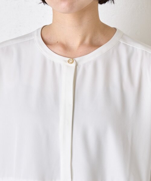 Jena espace merveilleux（ジェナ　エスパスメルヴェイユ）の「《さわ企画》【セレモニー/WEB限サイズあり】ペプラムブラウス（シャツ/ブラウス・レディース・ブラック/オフホワイト・FREE/0）」の17枚目の写真