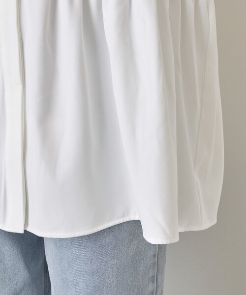 Jena espace merveilleux（ジェナ　エスパスメルヴェイユ）の「《さわ企画》【セレモニー/WEB限サイズあり】ペプラムブラウス（シャツ/ブラウス・レディース・ブラック/オフホワイト・FREE/0）」の21枚目の写真