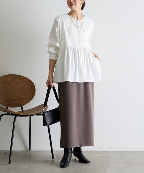 Jena espace merveilleux(ジェナ エスパスメルヴェイユ)の「【大人フェミニン】ペプラムブラウス(シャツ/ブラウス・レディース・ブラック/オフホワイト・FREE/0)」の12枚目の写真