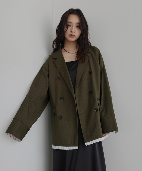 セール】レイヤードテーラードジャケット（テーラードジャケット