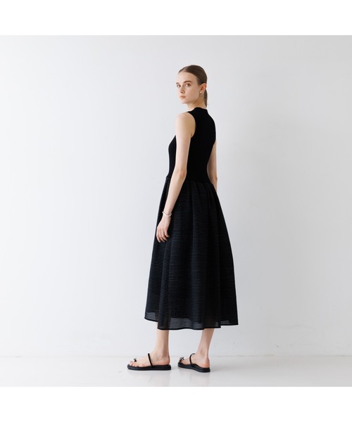 DESIGNWORKS(デザインワークス)の「シアーコンビワンピース(ワンピース・レディース・ブラック・38)」の12枚目の写真
