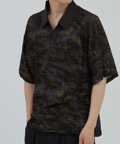 improves（インプローブス）の「総柄スキッパー ポロシャツ（ポロシャツ・メンズ・ブルー/ブラック・LARGE/MEDIUM）」の8枚目の写真