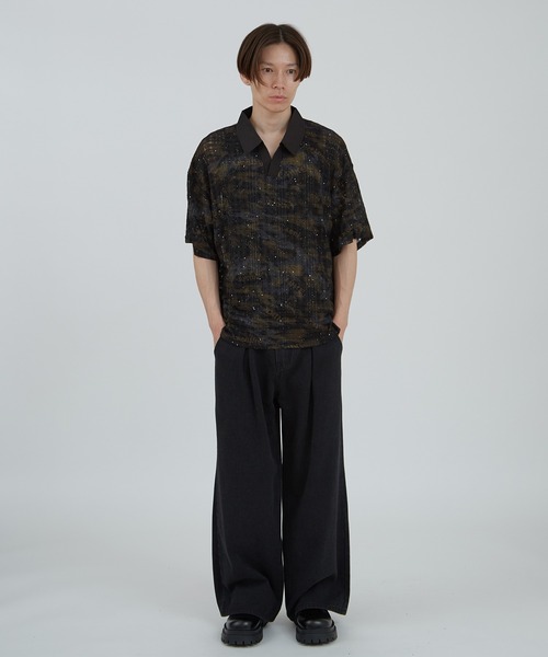 improves（インプローブス）の「総柄スキッパー ポロシャツ（ポロシャツ・メンズ・ブルー/ブラック・LARGE/MEDIUM）」の12枚目の写真