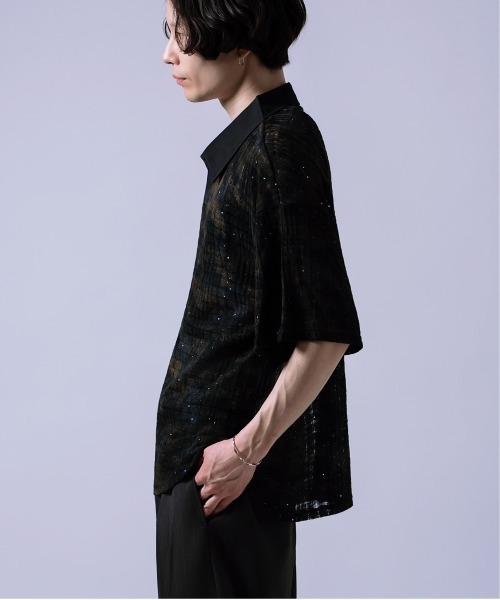 Crownor(クラウノアー)の「総柄スキッパー ポロシャツ(ポロシャツ・メンズ・ブルー/ブラック・LARGE/MEDIUM)」の13枚目の写真