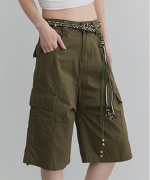 ad thie | ベルト付き カーゴハーフパンツ(カーゴパンツ)