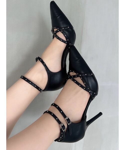 RESEXXY（リゼクシー）の「スタッズポイントパンプス（パンプス・レディース・ブラック/アイボリー・SMALL/MEDIUM/LARGE）」の6枚目の写真