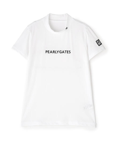 ○★新品未使用　PEARLY GATES　ロゴTシャツ　2　ホワイト PEARLY GATES パーリーゲイツ モックネック 半袖Tシャツ