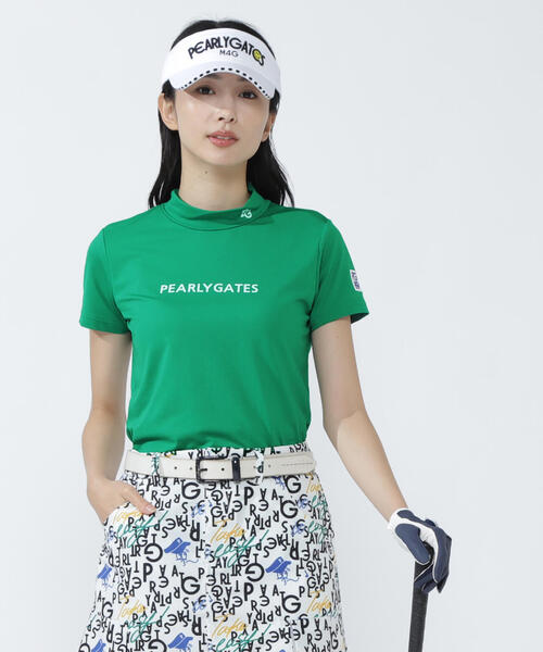 PEARLY GATES(パーリーゲイツ)の「【PEARLY GATES】フルダルポリエステルベアワッフルカットソー(Tシャツ/カットソー・レディース・ネイビー/グリーン系その他4・MEDIUM)」の2枚目の写真