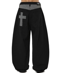 OY | 『OY/オーワイ』CHECK MIX WIDE VOLUME PANTS/チェックミックスワイドボリュームパンツ(デニムパンツ)