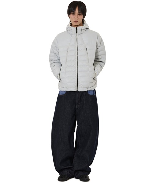 OY（オーワイ）の「『OY/オーワイ』CHECK MIX WIDE VOLUME PANTS/チェックミックスワイドボリュームパンツ（デニムパンツ・レディース・ブラック/インディゴブルー・S/M/L）」の15枚目の写真