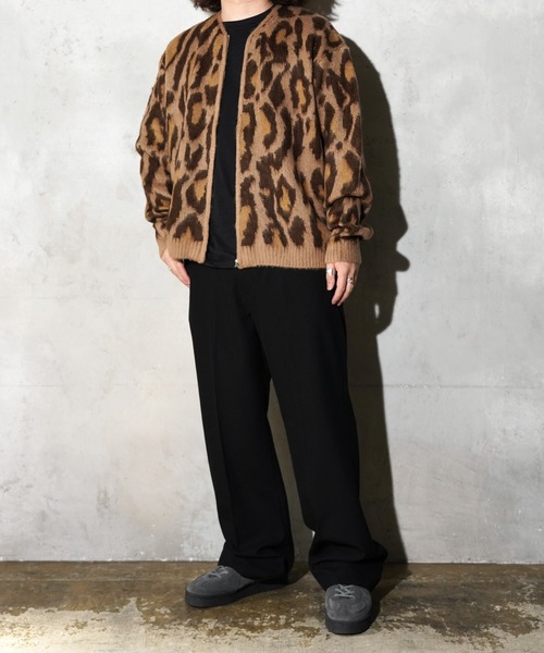 TOWNCRAFT / タウンクラフト SHAGGY VINTAGE PATTERN ZIP CARDIGAN