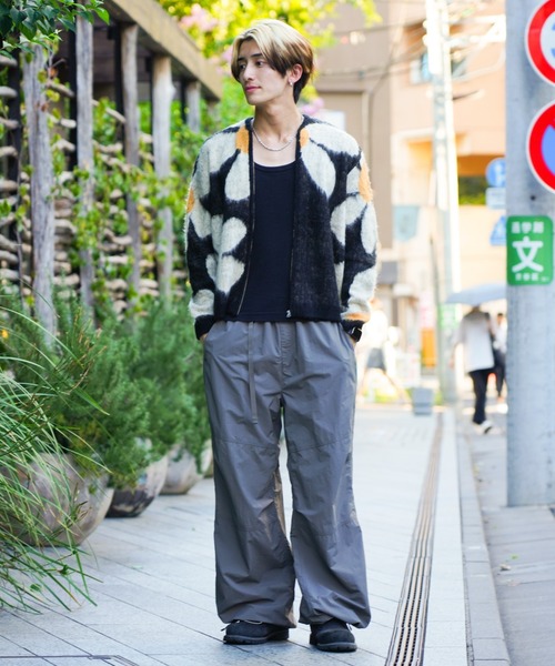 TOWNCRAFT(タウンクラフト)の「TOWNCRAFT / タウンクラフト SHAGGY VINTAGE PATTERN ZIP CARDIGAN レオパード アーガイル デイジー シャギー ジップアップ カーディガン モヘアタッチ(カーディガン/ボレロ・メンズ・その他1/その他2/オリーブ/グレー/グレー系その他/カーキ・X-SMALL/MEDIUM/LARGE/SMALL)」の9枚目の写真