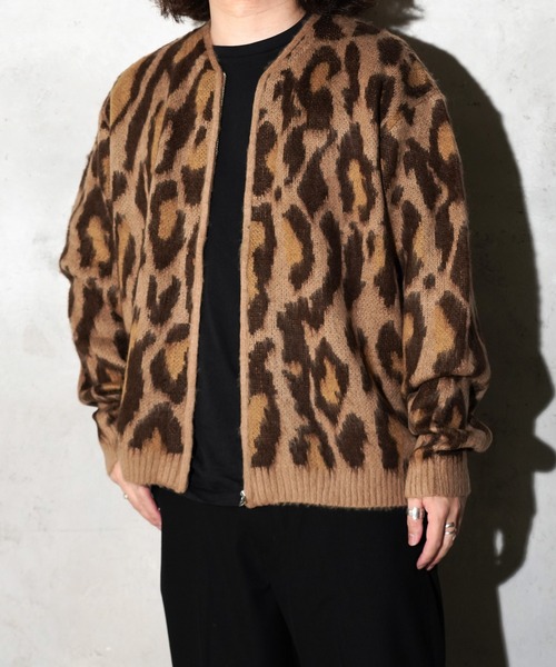 TOWNCRAFT(タウンクラフト)の「TOWNCRAFT / タウンクラフト SHAGGY VINTAGE PATTERN ZIP CARDIGAN レオパード アーガイル デイジー シャギー ジップアップ カーディガン モヘアタッチ(カーディガン/ボレロ・メンズ・その他1/その他2/オリーブ/グレー/グレー系その他/カーキ・X-SMALL/MEDIUM/LARGE/SMALL)」の14枚目の写真