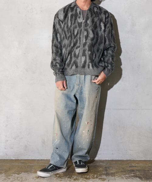 TOWNCRAFT(タウンクラフト)の「TOWNCRAFT / タウンクラフト SHAGGY VINTAGE PATTERN ZIP CARDIGAN レオパード アーガイル デイジー シャギー ジップアップ カーディガン モヘアタッチ(カーディガン/ボレロ・メンズ・その他1/その他2/オリーブ/グレー/グレー系その他/カーキ・X-SMALL/MEDIUM/LARGE/SMALL)」の11枚目の写真