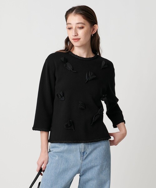 ユナイテッドアローズ】フラワーモチーフ ノースリーブ ニットベスト