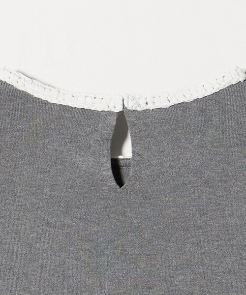 UNITED ARROWS（ユナイテッドアローズ）の「BROCHE  フラワーモチーフ ニット（ニット/セーター・レディース・ブラック/オフホワイト/グレー系・FREE）」の16枚目の写真