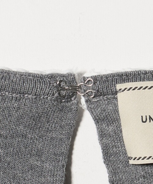 UNITED ARROWS（ユナイテッドアローズ）の「BROCHE  フラワーモチーフ ニット（ニット/セーター・レディース・ブラック/オフホワイト/グレー系・FREE）」の15枚目の写真